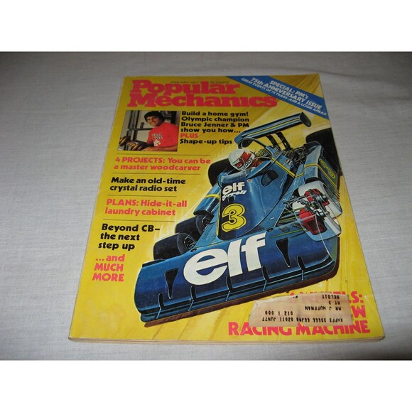 Popular Mechanics Magazine January 1977 Bruce Caitlyn Jenner Formula 1 Elf - Picture 1 of 2